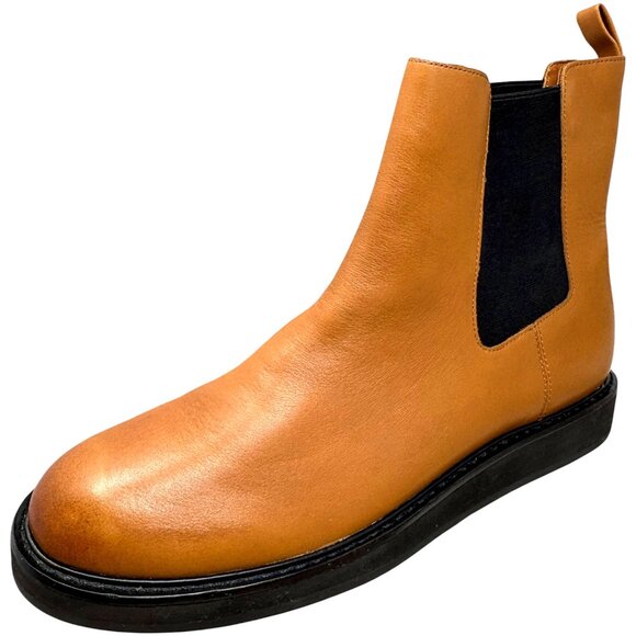 J. Crew Caramel Brown Refined Leather Chelsea Boots **NWOB** - Picture 3 of 10